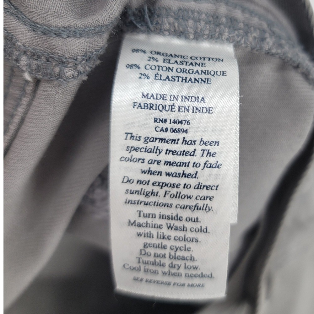 Faherty Mens 34 Gray Organic Cotton Stretch 5 Pocket Pants Coastal Casual - Picture 6 of 6